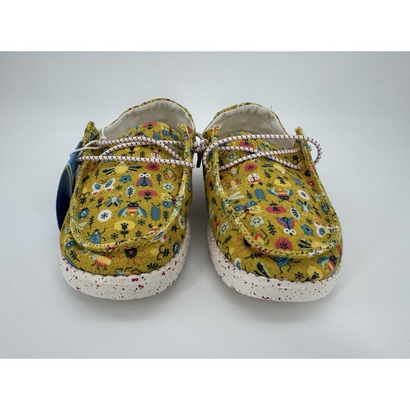 Hey‎ Dude NWT Girls Wendy Youth K 13 Bugs Yellow Slip-on Shoes Sneakers 32 - Picture 8 of 13
